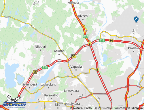Carte MICHELIN Petikko - ViaMichelin