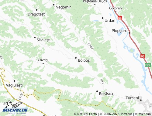 MICHELIN Bolboși map - ViaMichelin