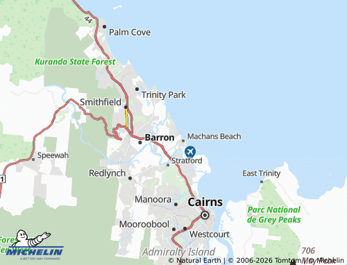 Mapa MICHELIN Holloways Beach - ViaMichelin