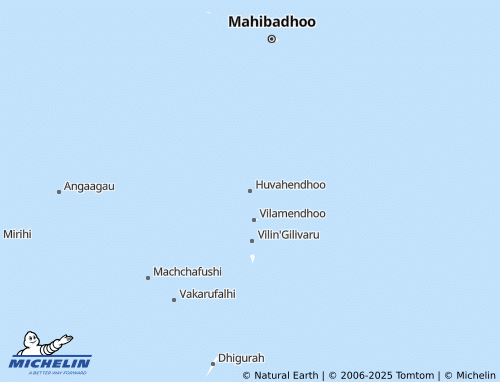MICHELIN Huvahendhoo map - ViaMichelin