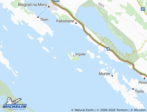 MICHELIN Vrgada map - ViaMichelin