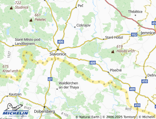 MICHELIN-Landkarte Slavětín - ViaMichelin