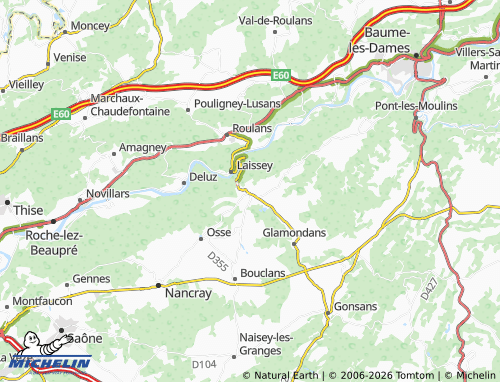 MICHELIN Champlive map - ViaMichelin