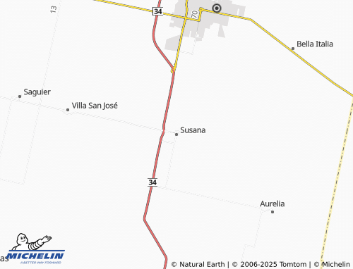 MICHELIN Susana map - ViaMichelin