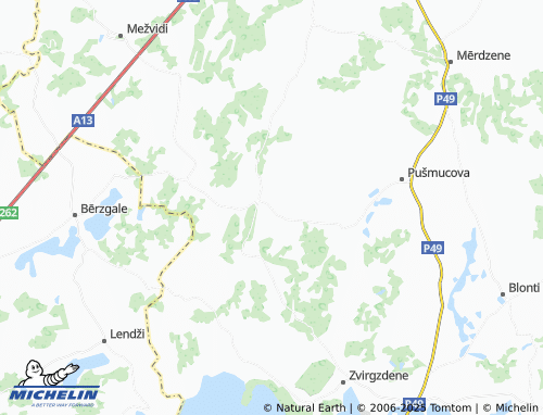 MICHELIN Mežernīki map - ViaMichelin