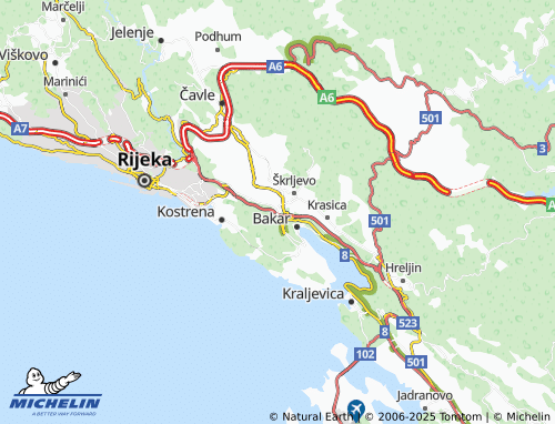 MICHELIN-Landkarte Bakar-dio (Sveti Kuzam) - ViaMichelin