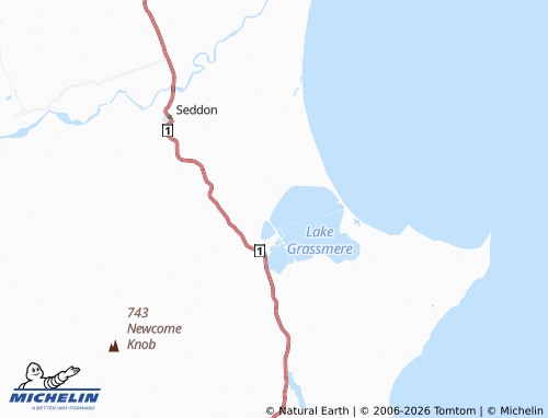 Mapa MICHELIN Lake Grassmere - ViaMichelin