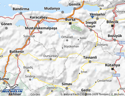Mappa MICHELIN Büyükorhan - ViaMichelin