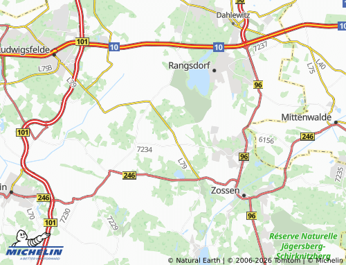 MICHELIN Glienick map - ViaMichelin