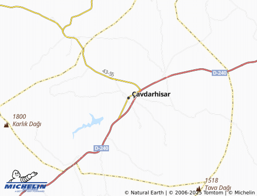 MICHELIN Çavdarhisar map - ViaMichelin