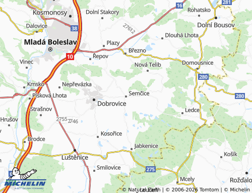 Kaart MICHELIN Semčice - ViaMichelin