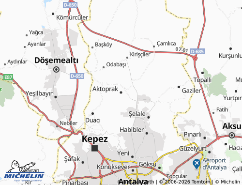 Mappa MICHELIN Aktoprak - ViaMichelin
