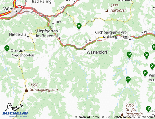 Carte MICHELIN Vorderwindau - ViaMichelin