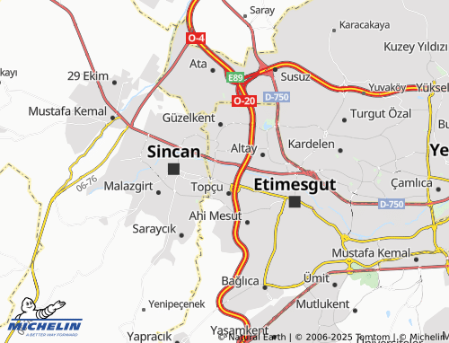 MICHELIN Yeşilova map - ViaMichelin