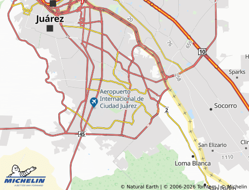 MICHELIN Juárez Nuevo map - ViaMichelin