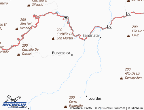 Mapa MICHELIN Bucarasica - ViaMichelin