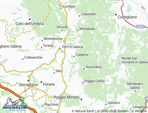 Mapa MICHELIN Casperia - ViaMichelin