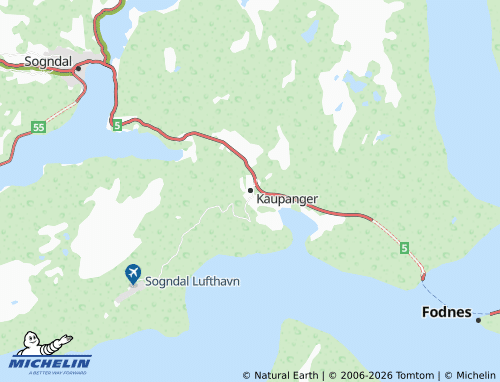 MICHELIN-Landkarte Kaupanger - ViaMichelin