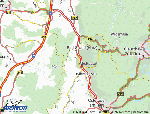 Carte MICHELIN Gittelde - ViaMichelin
