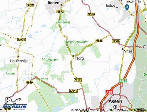 MICHELIN Norg map - ViaMichelin