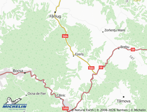 Mappa MICHELIN Ezeriș - ViaMichelin
