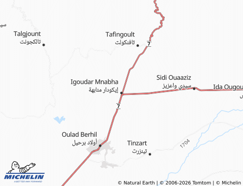 MICHELIN Eekoudar Mnabhah map - ViaMichelin