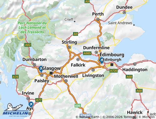 Carte MICHELIN Falkirk - ViaMichelin