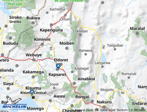 Mapa MICHELIN Elgeyo Marakwet - ViaMichelin