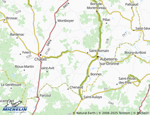 MICHELIN-Landkarte Saint-Martial - ViaMichelin
