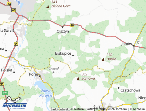 Mappa MICHELIN Biskupice - ViaMichelin