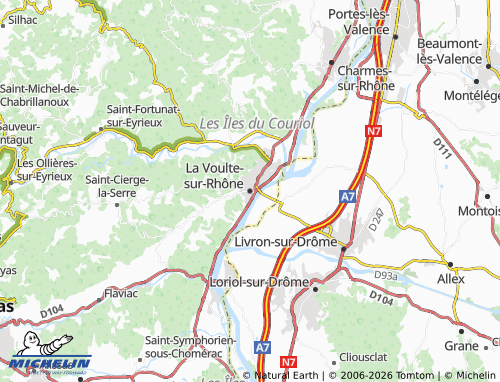 MICHELIN-Landkarte La Voulte-sur-Rhône - ViaMichelin