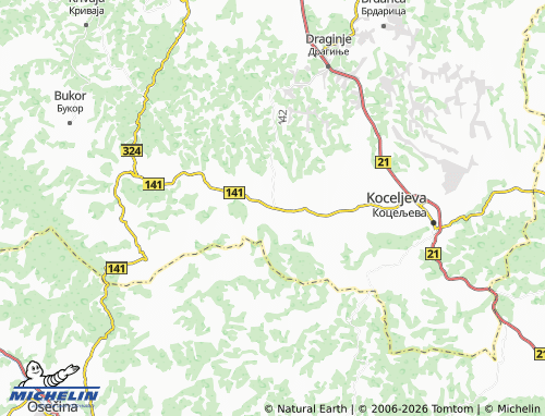 Mapa MICHELIN Kamenica - ViaMichelin