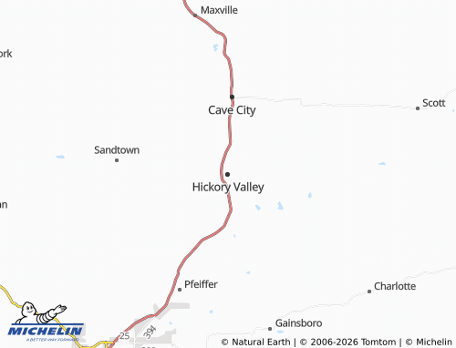 Carte MICHELIN Hickory Valley - ViaMichelin