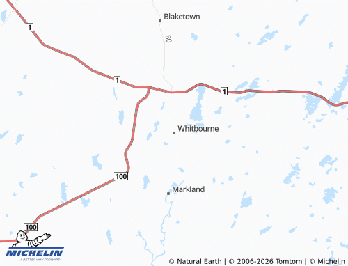 Carte MICHELIN Whitbourne - ViaMichelin
