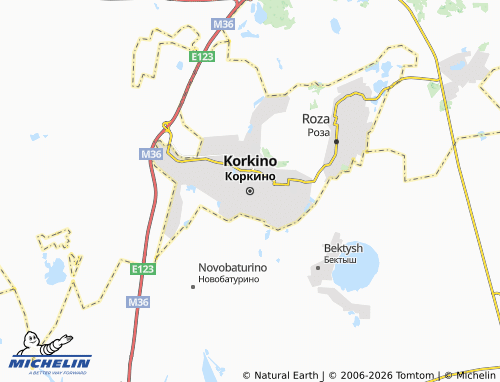 MICHELIN-Landkarte Korkino - ViaMichelin