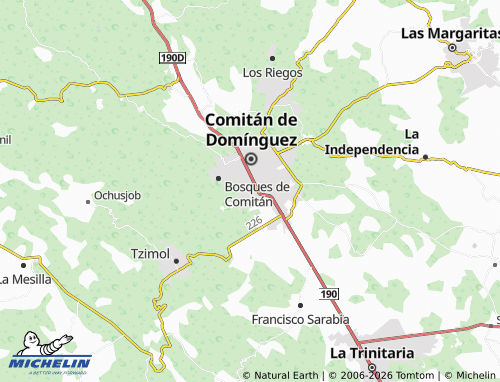 MICHELIN Lienzo Charro map - ViaMichelin