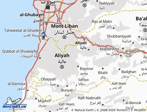 Mapa MICHELIN Souq al-Gharb - ViaMichelin