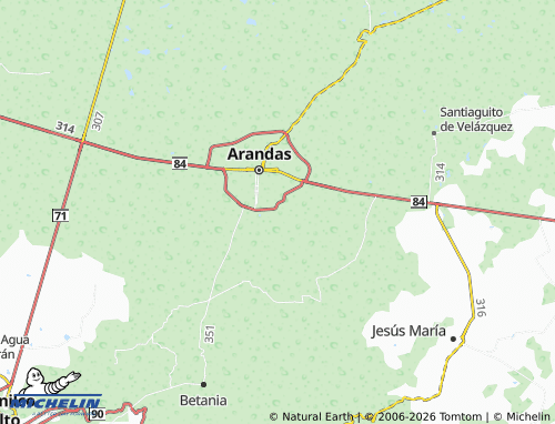 Mapa MICHELIN Tierra Roja - ViaMichelin