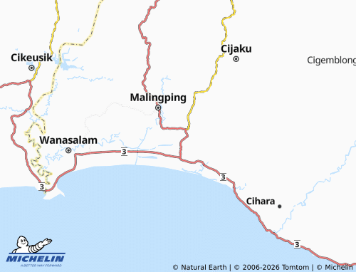Mapa MICHELIN Malingping Selatan - ViaMichelin