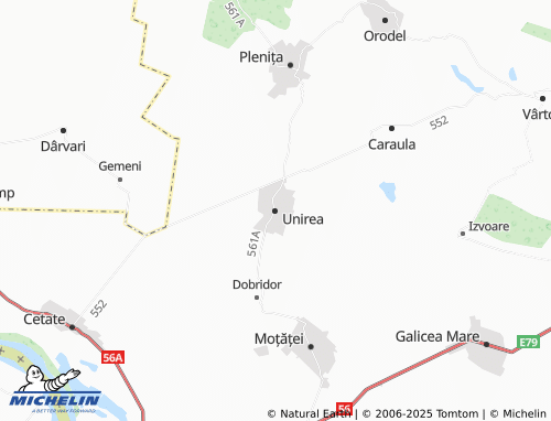 MICHELIN Unirea map - ViaMichelin