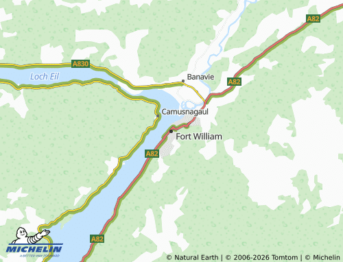 MICHELIN Fort William map - ViaMichelin
