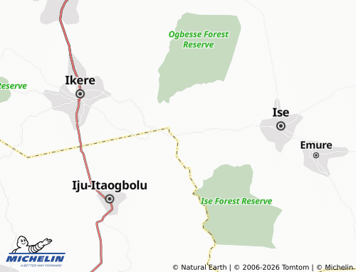 Mappa MICHELIN Ogbesse-Ise - ViaMichelin
