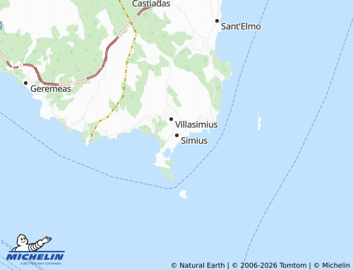 Mapa MICHELIN Simius - ViaMichelin