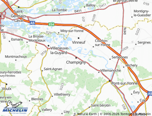 MICHELIN Champigny map - ViaMichelin