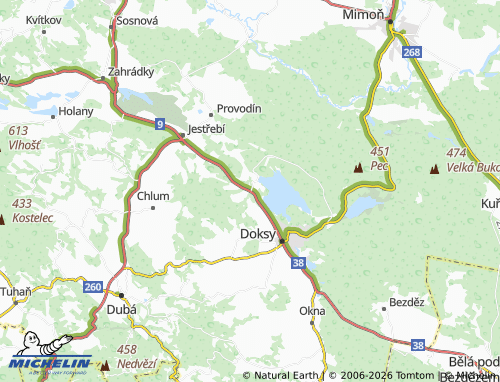 MICHELIN Staré Splavy map - ViaMichelin