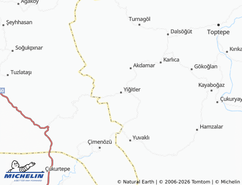MICHELIN Yiğitler map - ViaMichelin
