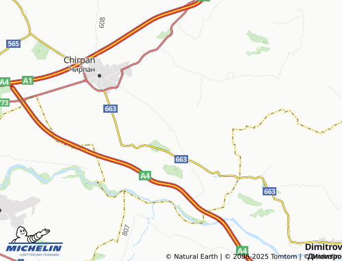 MICHELIN Tsenovo map - ViaMichelin