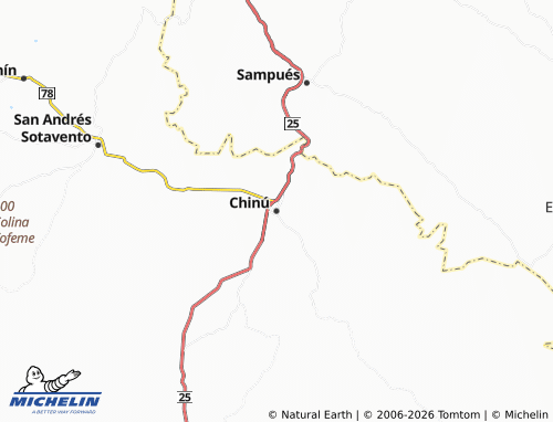 Carte MICHELIN Chinú - ViaMichelin