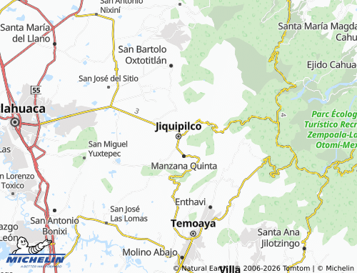 Carte MICHELIN Jiquipilco - ViaMichelin