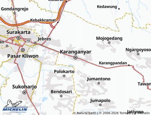 MICHELIN Karanganyar map - ViaMichelin